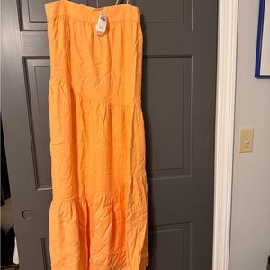 Abercrombie & Fitch Orange Maxi Dress